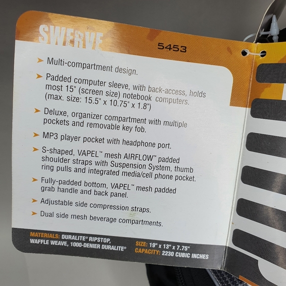 High Sierra Swerve Laptop Backpack NWT - Picture 12 of 14